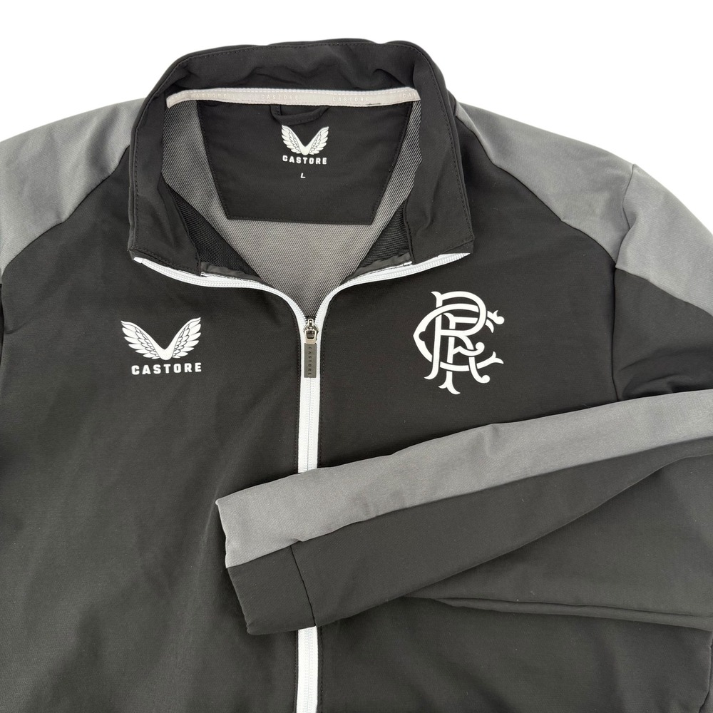 Castore Rangers FC‎ Training Jacket Mens L Black Zip Up Track Jacket Football